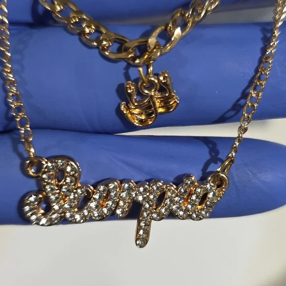 Scorpio Zodiac Necklace – Gold Script Pendant w/ Sparkling Stones Astrology Gift - Picture 6 of 9